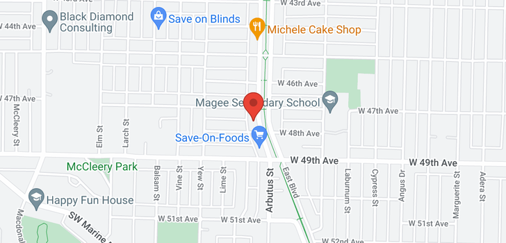 map of 406 6333 WEST BOULEVARD